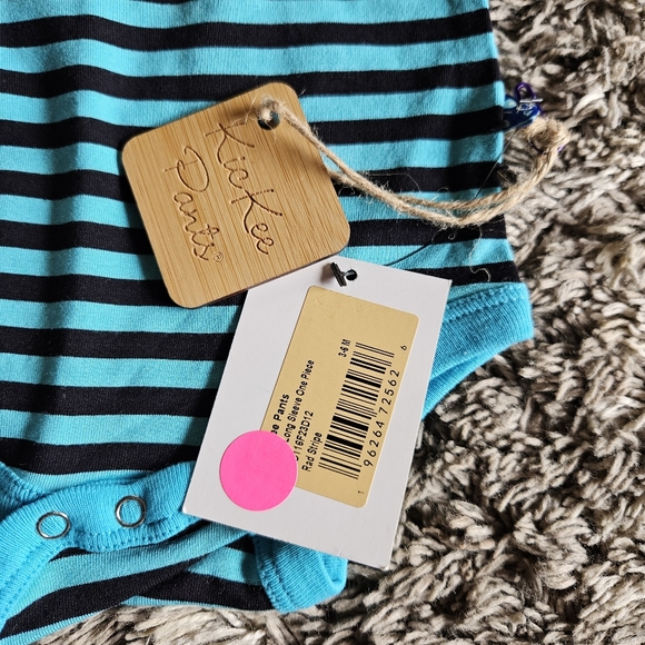 New! Kickee Pants Striped bamboo onesie - Picture 3 of 7